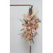  Flower arch arrangement in beige pale orange colors.  Arbor flowers. Floral archway. Faux flowers for wedding arch. 5045