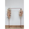  Flower arch arrangement in beige pale orange colors.  Arbor flowers. Floral archway. Faux flowers for wedding arch. 5045