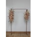 Flower arch arrangement in beige pale orange colors.  Arbor flowers. Floral archway. Faux flowers for wedding arch. 5045