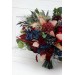 Wedding bouquets in burgundy navy blue beige colors. Bridal bouquet. Faux bouquet. Bridesmaid bouquet. 5047