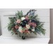 Wedding bouquets in dusty rose mauve navy blue colors. Bridal bouquet. Faux bouquet. Bridesmaid bouquet. 5046