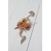  Wedding boutonnieres and wrist corsage  in beige pale orange color scheme. Flower accessories. 5045