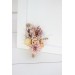  Wedding boutonnieres and wrist corsage  in beige pale orange color scheme. Flower accessories. 5045