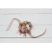  Wedding boutonnieres and wrist corsage  in beige pale orange color scheme. Flower accessories. 5045