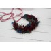 Burgundy navy blue flower crown. Hair wreath. Flower girl crown. Wedding flowers. 5047