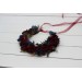 Burgundy navy blue flower crown. Hair wreath. Flower girl crown. Wedding flowers. 5047