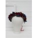Burgundy navy blue flower crown. Hair wreath. Flower girl crown. Wedding flowers. 5047