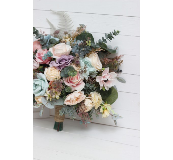 Colorful wedding bouquets. Bridal bouquet. Faux bouquet. Bridesmaid bouquet. 5048