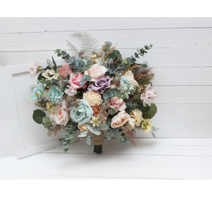 Colorful wedding bouquets. Bridal bouquet. Faux bouquet. Bridesmaid bouquet. 5048