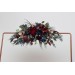  Flower arch arrangement in burgundy navy blue colors.  Arbor flowers. Floral archway. Faux flowers for wedding arch. 5047
