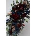 Flower arch arrangement in burgundy navy blue colors.  Arbor flowers. Floral archway. Faux flowers for wedding arch. 5047