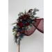  Flower arch arrangement in burgundy navy blue colors.  Arbor flowers. Floral archway. Faux flowers for wedding arch. 5047