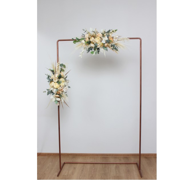  Flower arch arrangement in cream ivory champagne colors.  Arbor flowers. Floral archway. Faux flowers for wedding arch. 5049