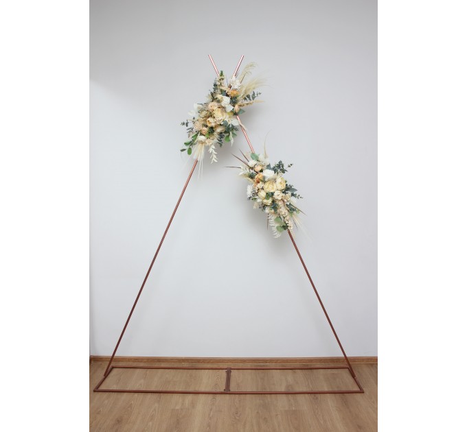  Flower arch arrangement in cream ivory champagne colors.  Arbor flowers. Floral archway. Faux flowers for wedding arch. 5049