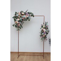  Flower arch arrangement in pink turquoise yellow colors.  Arbor flowers. Floral archway. Faux flowers for wedding arch. 5048