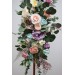  Flower arch arrangement in pink turquoise yellow colors.  Arbor flowers. Floral archway. Faux flowers for wedding arch. 5048