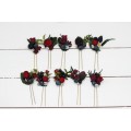 Set of 10 hair pins. Hair accessories. Flower accessories for wedding. 5050