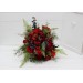 Wedding bouquet in red colors with berries. Bridal bouquet.  Faux bouquet. Bridesmaid bouquet. 5050