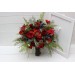 Wedding bouquet in red colors with berries. Bridal bouquet.  Faux bouquet. Bridesmaid bouquet. 5050