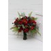 Wedding bouquet in red colors with berries. Bridal bouquet.  Faux bouquet. Bridesmaid bouquet. 5050