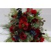 Wedding bouquet in red colors with berries. Bridal bouquet.  Faux bouquet. Bridesmaid bouquet. 5050