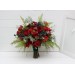 Wedding bouquet in red colors with berries. Bridal bouquet.  Faux bouquet. Bridesmaid bouquet. 5050