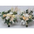 Wedding Bouquets in Cream, Ivory & Champagne | Faux Bridal & Bridesmaid Bouquets