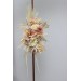  Flower arch arrangement in ivory cream sand  colors.  Arbor flowers. Floral archway. Faux flowers for wedding arch. 5049-3
