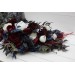 Wedding bouquet in burgundy white navy blue colors. Bridal bouquet. Cascading bouquet. Faux bouquet. Bridesmaid bouquet. 5051