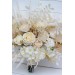 Wedding bouquets in champagne ivory cream colors. Bridal bouquet. Faux bouquet. Bridesmaid bouquet. 5049-2