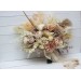 Wedding bouquets in ivory cream sand colors. Bridal bouquet. Faux bouquet. Bridesmaid bouquet. 5049-3