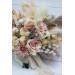 Wedding bouquets in ivory cream sand colors. Bridal bouquet. Faux bouquet. Bridesmaid bouquet. 5049-3