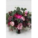 Wedding bouquets in purple and magenta colors. Bridal bouquet. Faux bouquet. Bridesmaid bouquet. 5053