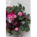 Wedding bouquets in purple and magenta colors. Bridal bouquet. Faux bouquet. Bridesmaid bouquet. 5053