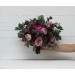Wedding bouquets in purple and magenta colors. Bridal bouquet. Faux bouquet. Bridesmaid bouquet. 5053