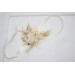  Wedding boutonnieres and wrist corsage  in champagne ivory cream color scheme. Flower accessories. 5049-2