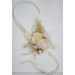  Wedding boutonnieres and wrist corsage  in champagne ivory cream color scheme. Flower accessories. 5049-2