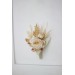  Wedding boutonnieres and wrist corsage  in champagne ivory cream color scheme. Flower accessories. 5049-2