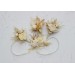  Wedding boutonnieres and wrist corsage  in champagne ivory cream color scheme. Flower accessories. 5049-2