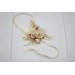  Wedding boutonnieres and wrist corsage  in champagne ivory cream color scheme. Flower accessories. 5049-2
