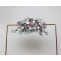 Flower Arch Arrangement in Lilac & White | Faux Floral Archway for Wedding