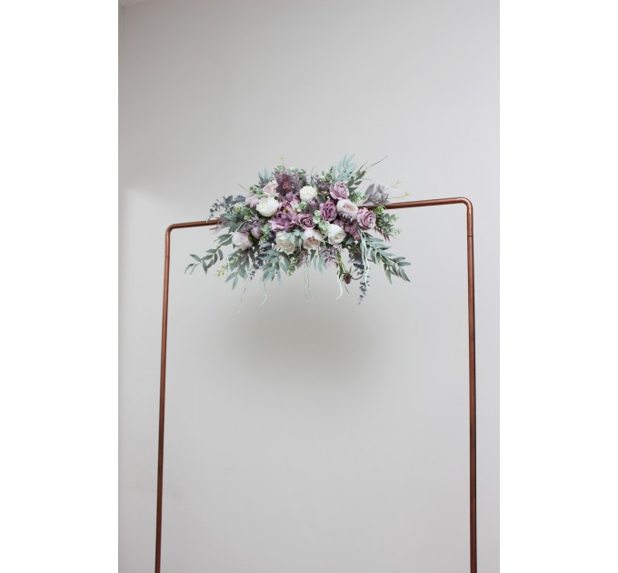 Flower Arch Arrangement in Lilac & White | Faux Floral Archway for Wedding