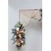  Flower arch arrangement in orange rust cinnamon peach colors.  Arbor flowers. Floral archway. Faux flowers for wedding arch. 5058