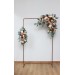  Flower arch arrangement in orange rust cinnamon peach colors.  Arbor flowers. Floral archway. Faux flowers for wedding arch. 5058