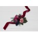 Jewel-tone wedding. Wedding boutonnieres and wrist corsage  in emerald green purple magenta teal color scheme. Flower accessories. 5055