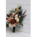 Wedding bouquets in orange rust cinnamon peach colors. Bridal bouquet. Faux bouquet. Bridesmaid bouquet. 5058