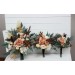 Wedding bouquets in orange rust cinnamon peach colors. Bridal bouquet. Faux bouquet. Bridesmaid bouquet. 5058