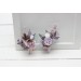 Wedding Boutonnieres & Wrist Corsage in Lilac & White | Faux Flower Accessories