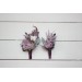  Wedding boutonnieres and wrist corsage  in lilac white mauve color scheme. Flower accessories. 5059-1