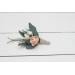 Wedding Boutonnieres & Wrist Corsage in White & Blush Pink | Faux Flower Accessories